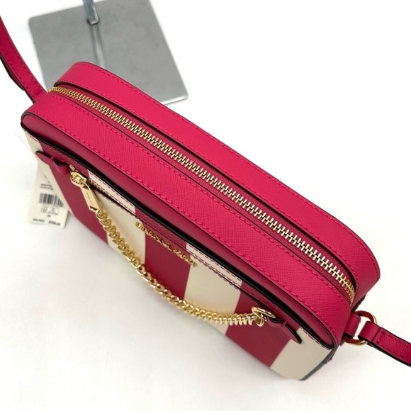 Michael Kors Large EW Zip Chain Xbody Crossbody Bag Electric Pink Multi - Picture 6 of 9
